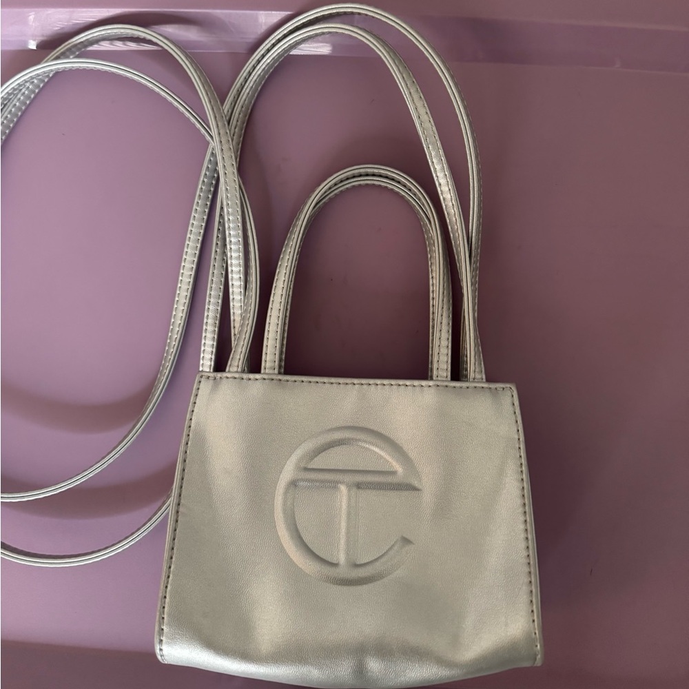 TELFAR small tote bag color SILVER